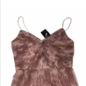 Adrianna Papell Women Print Tulle Dress Pink Blush